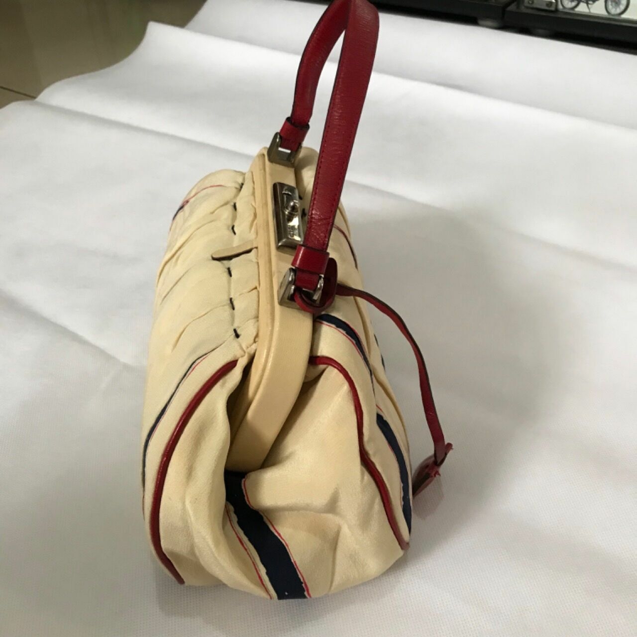 Prada White Multi Vintage Handbag