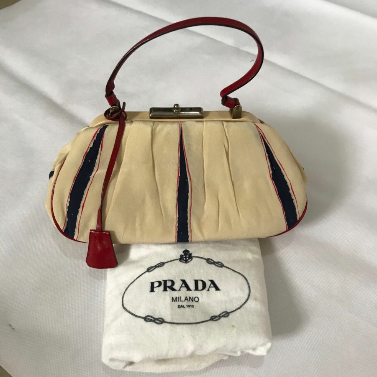 Prada White Multi Vintage Handbag