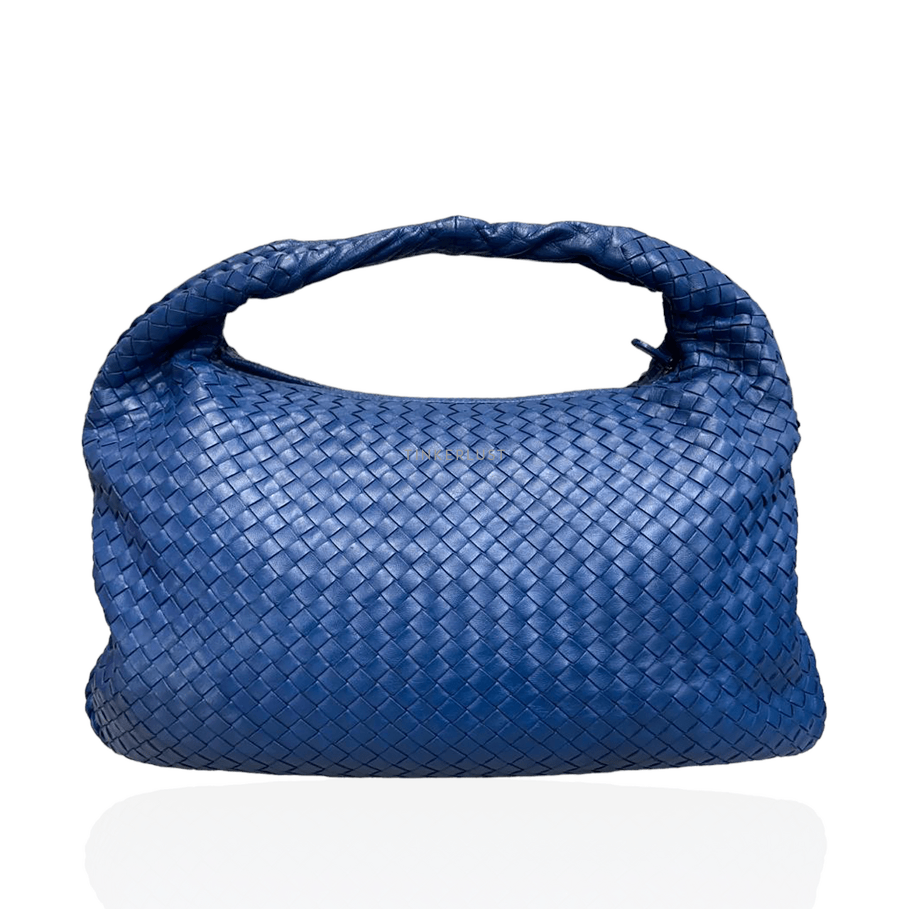 Bottega Veneta Hobo Medium Intrecciato Blue Shoulder Bag