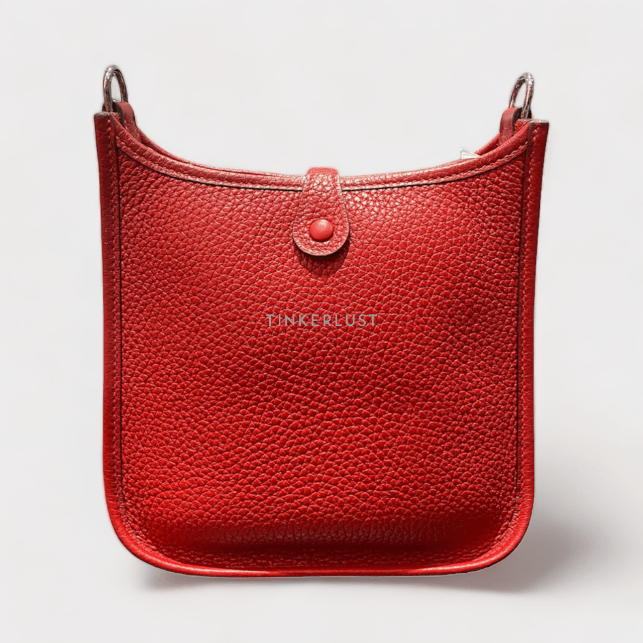 Hermes Mini Evelyne Clemence Sangle Wooly Red Casaque #C 2018 PHW Sling Bag