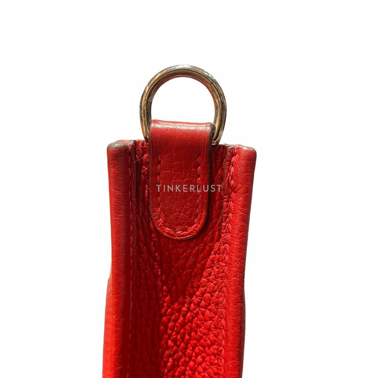 Hermes Mini Evelyne Clemence Sangle Wooly Red Casaque #C 2018 PHW Sling Bag