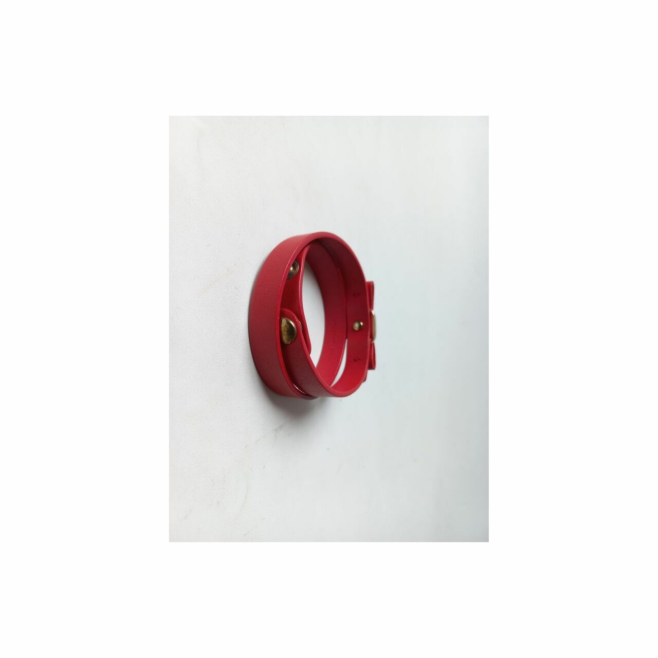 Salvatore Ferragamo Vara Bracelet Double Wrap Red GHW Jewellery