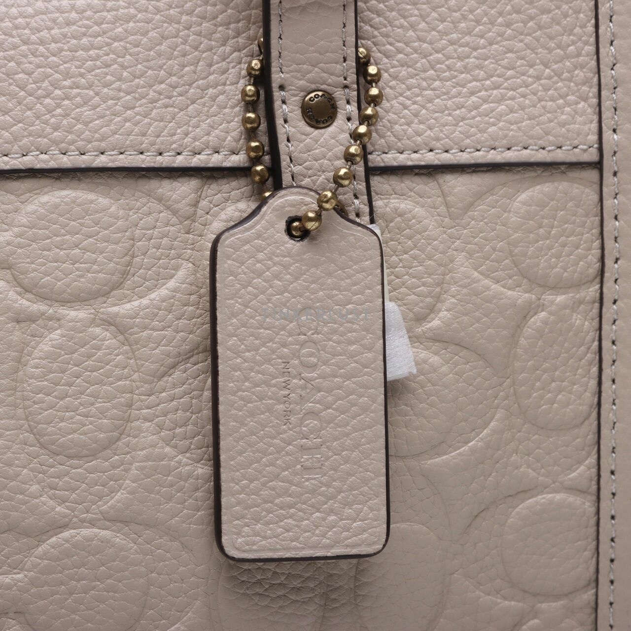 Coach Field 22 Ivory Embossed Satchel