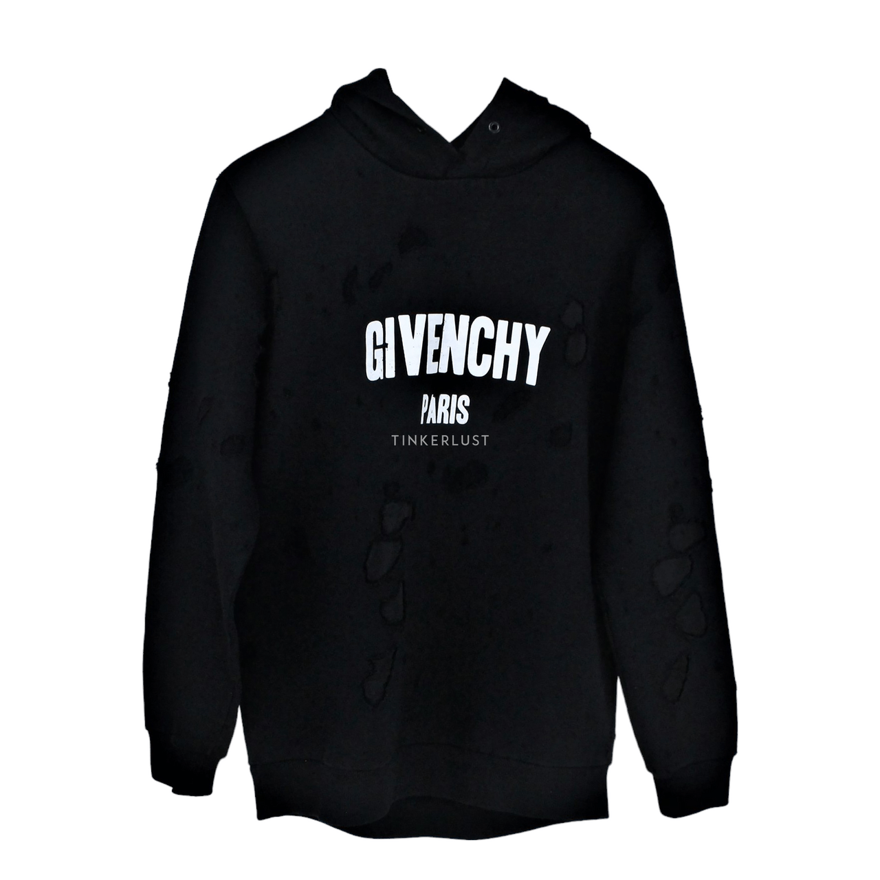 Givenchy Destroyed Hoodie Black Sweater