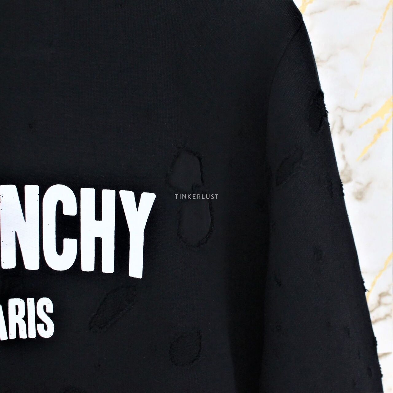 Givenchy Destroyed Hoodie Black Sweater