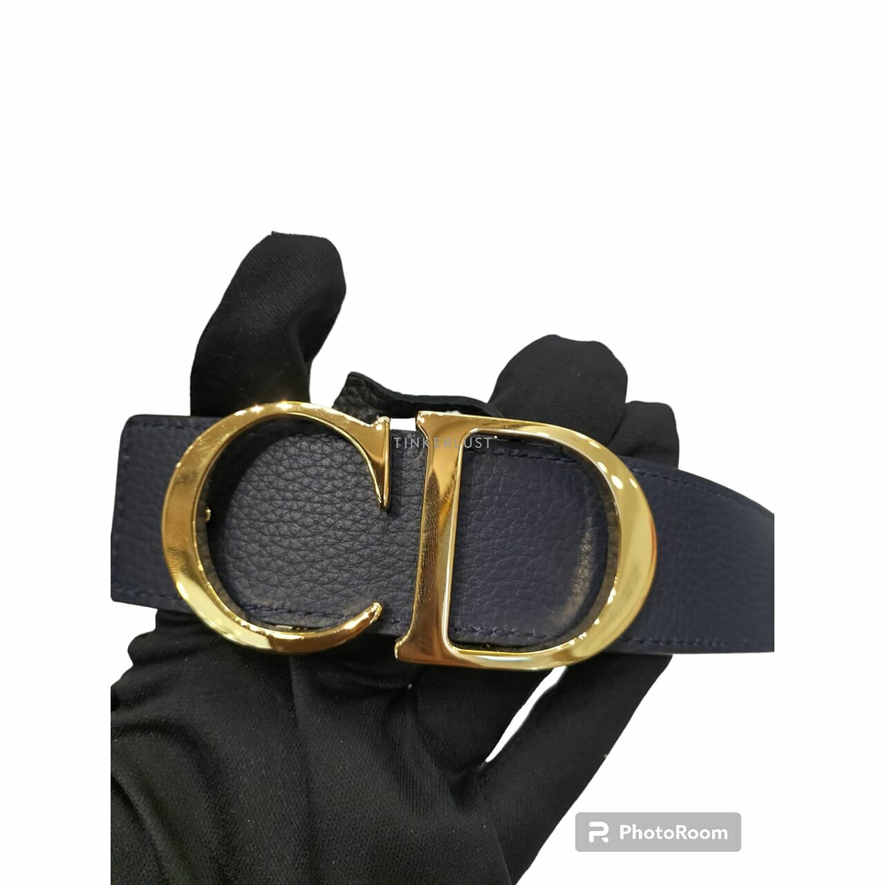 Christian Dior Navy GHW Belt 