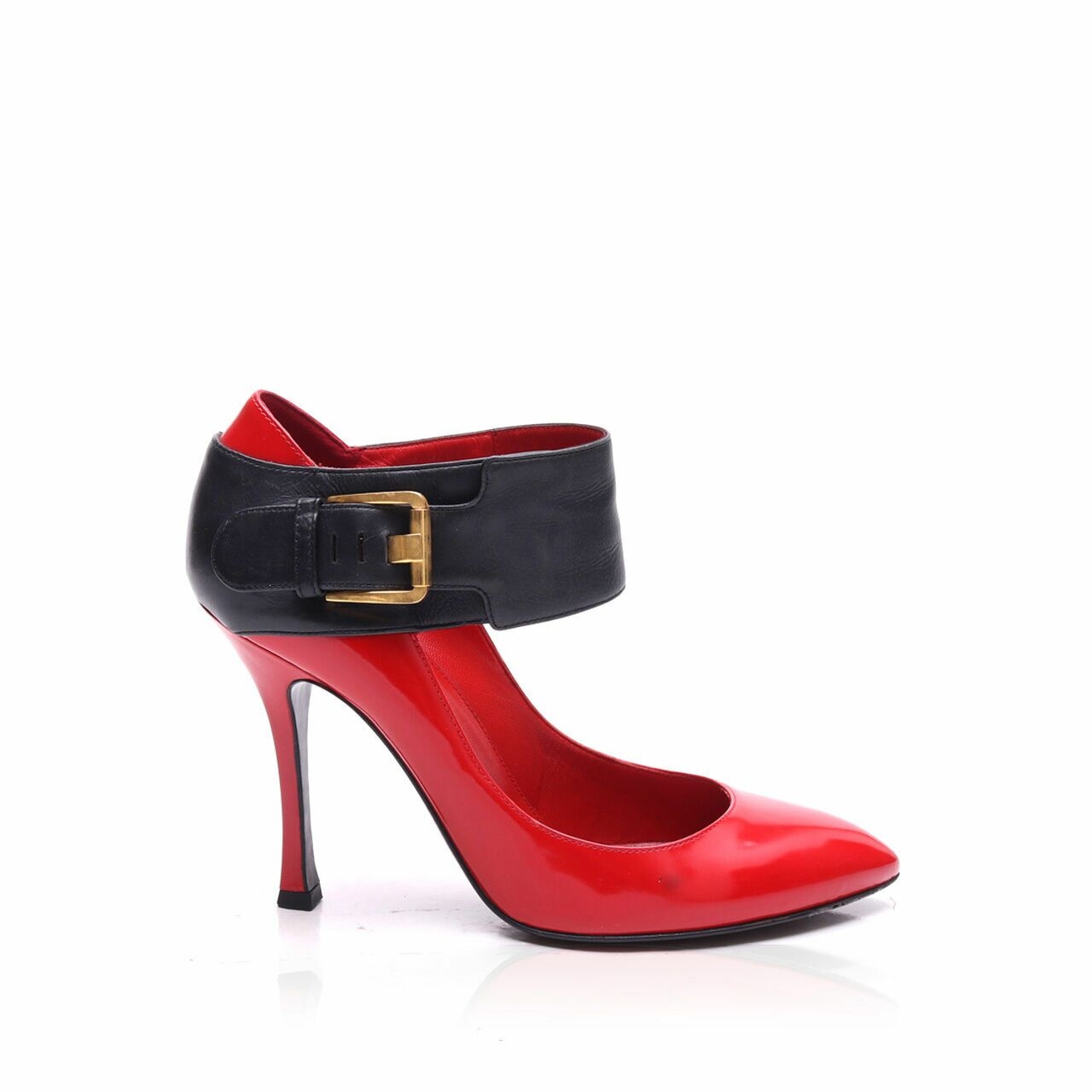 Sergio Rossi Rouge Red Ankle Strap Heels