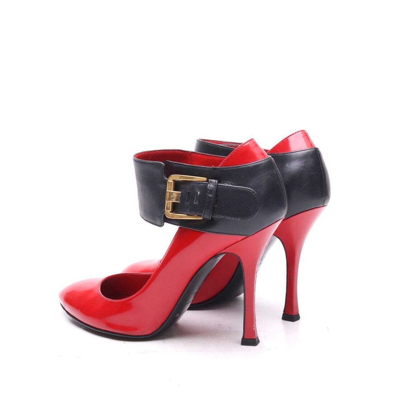 Sergio Rossi Rouge Red Ankle Strap Heels