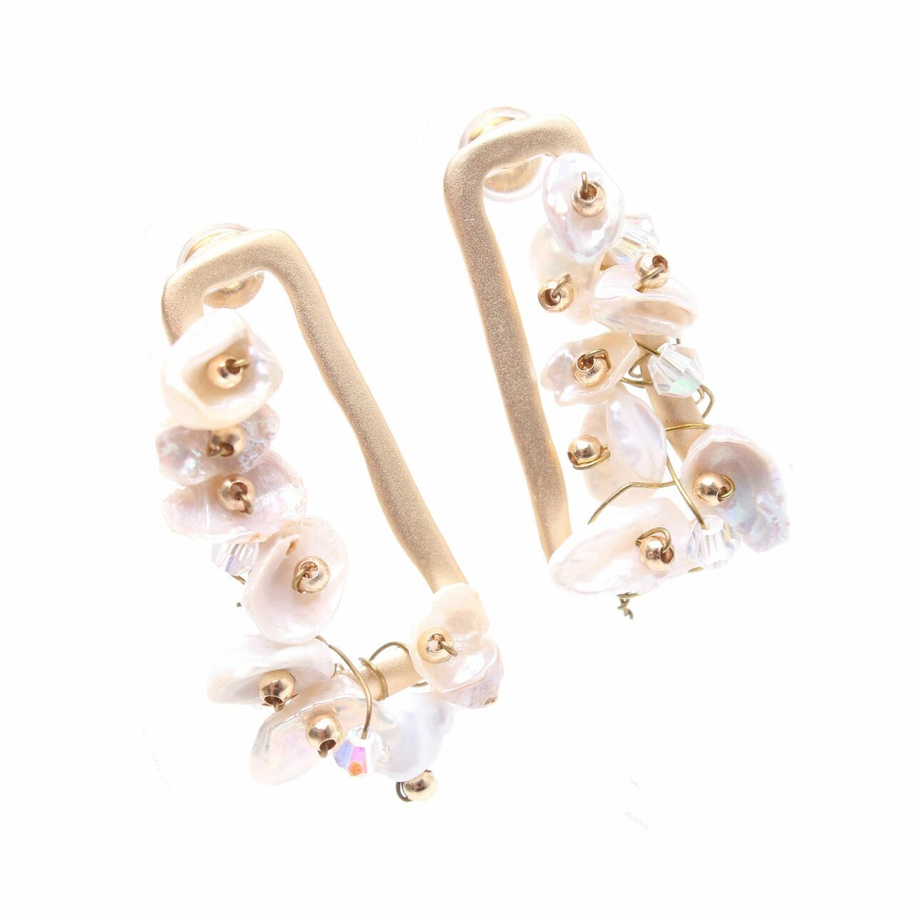 Private Collection Gold & Off White Earring Jewelry