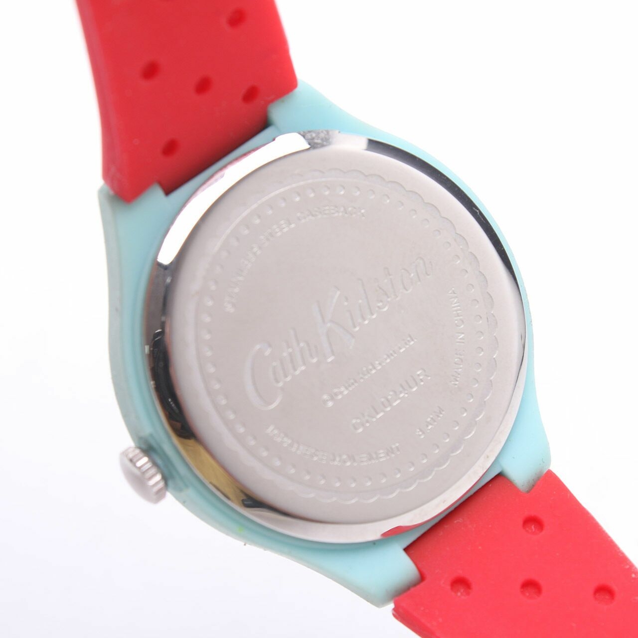 Cath Kidston Spray Flowers Red Polkadot Silicone Strap Watch