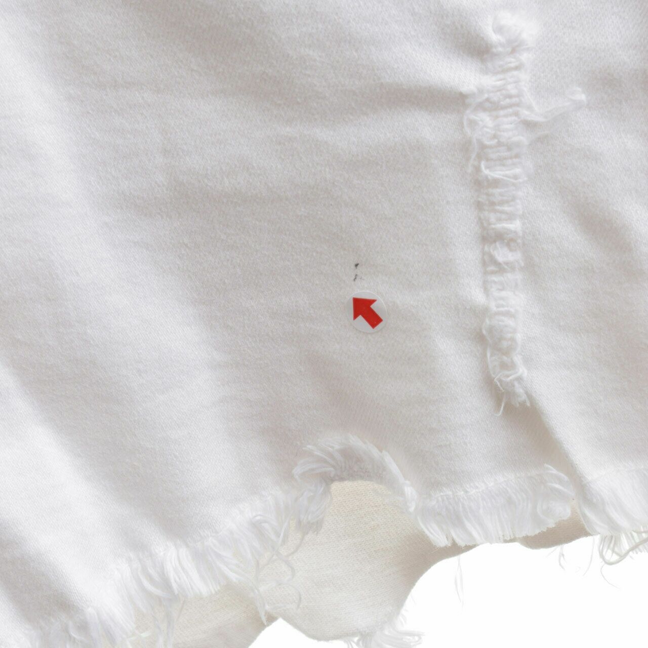 H&M White Ripped Short Pants