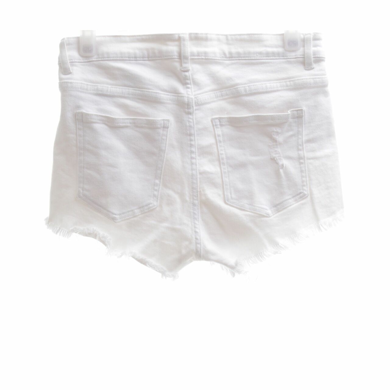 H&M White Ripped Short Pants