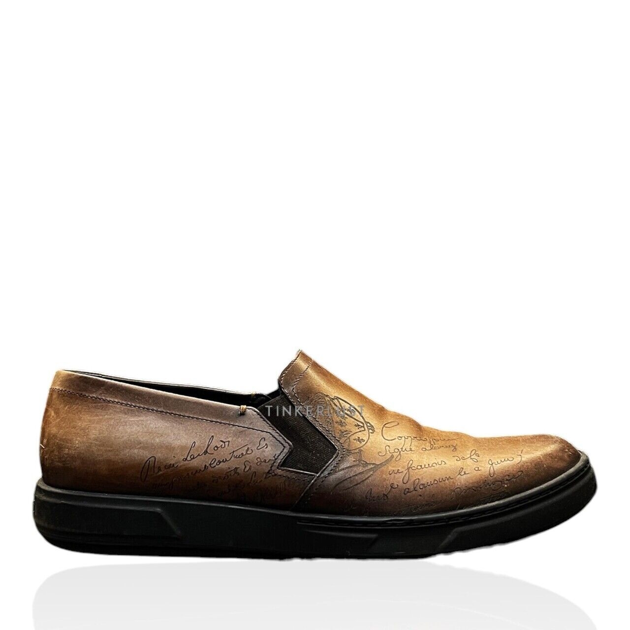 Berluti Leather Brown Slip-On Loafers