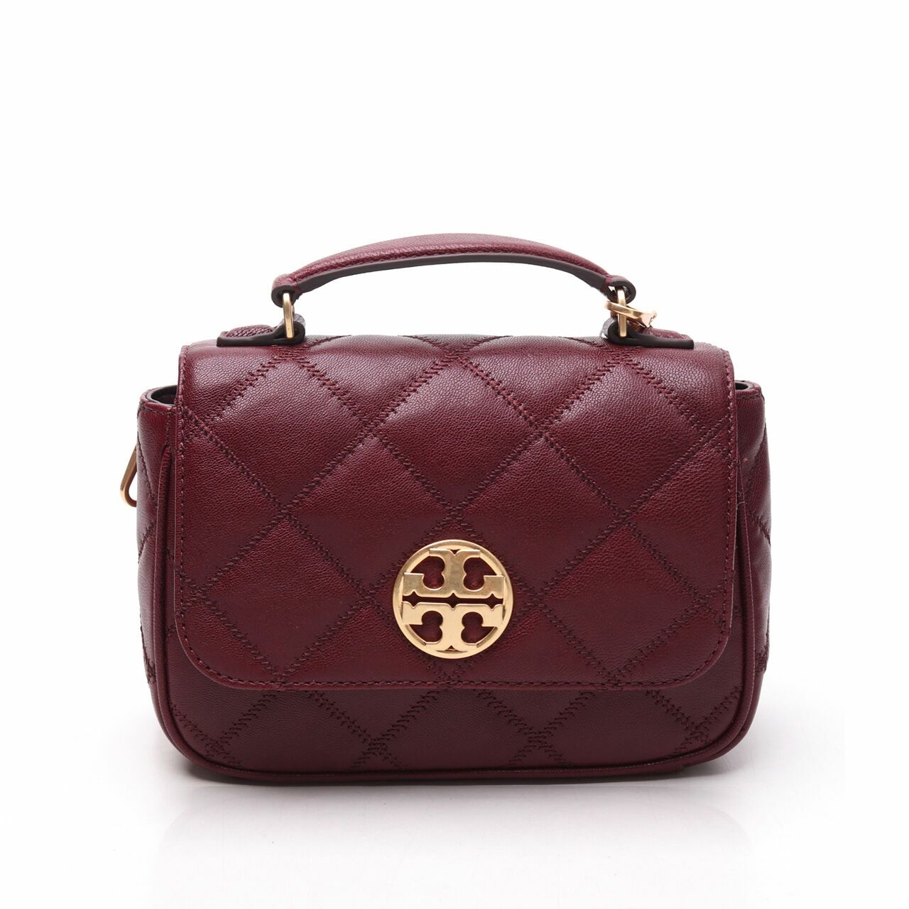 Tory Burch 87861 Willa Mini Top Handle Claret Sling Bag