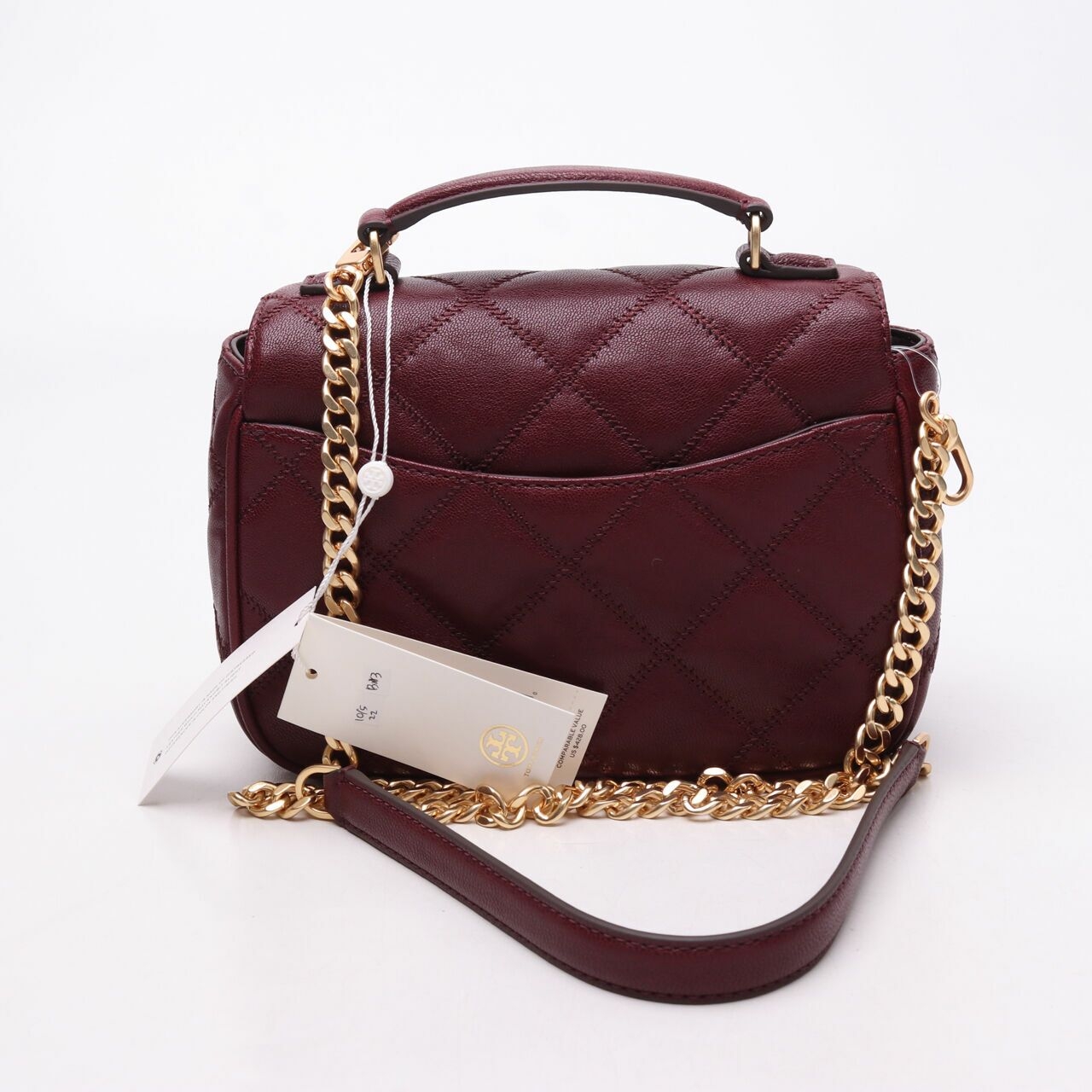 Tory Burch 87861 Willa Mini Top Handle Claret Sling Bag