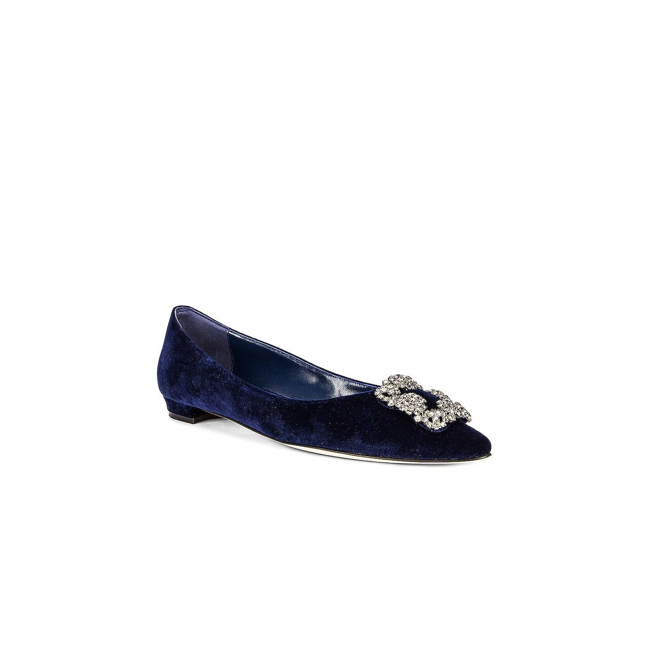 Manolo Blahnik Navy Flats