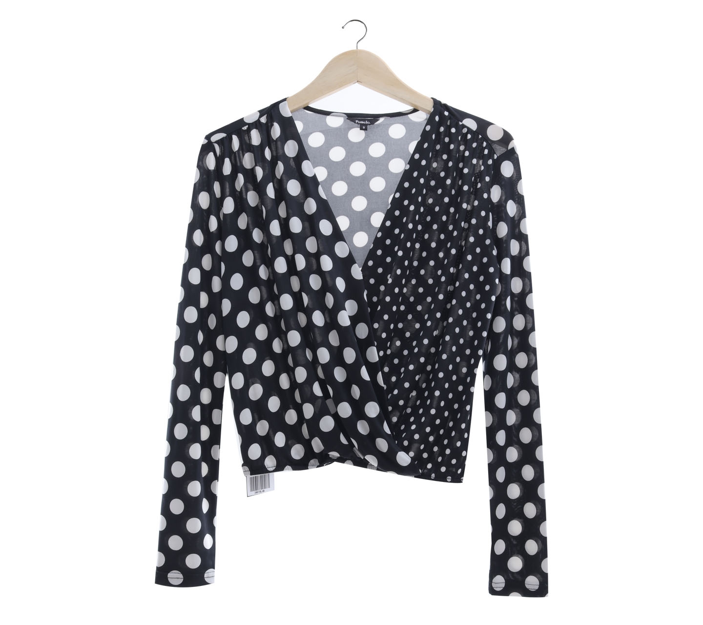 Pomelo Black & White Polkadot Blouse