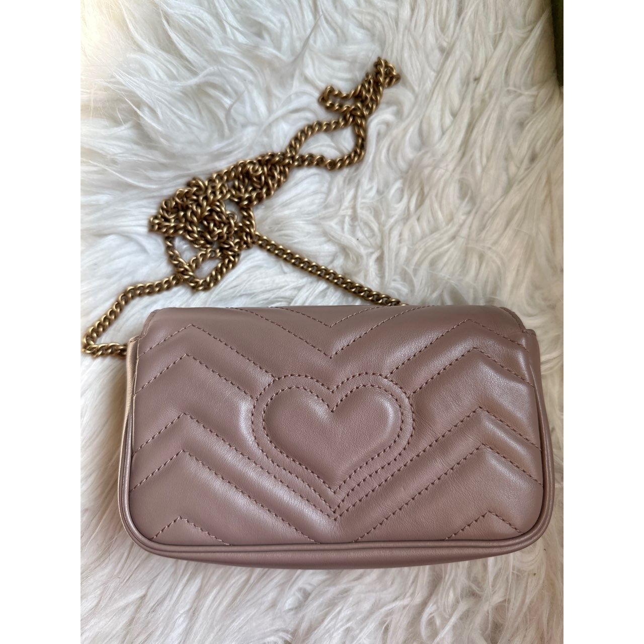 Gucci Marmont Supermini Pink Rose Sling Bag