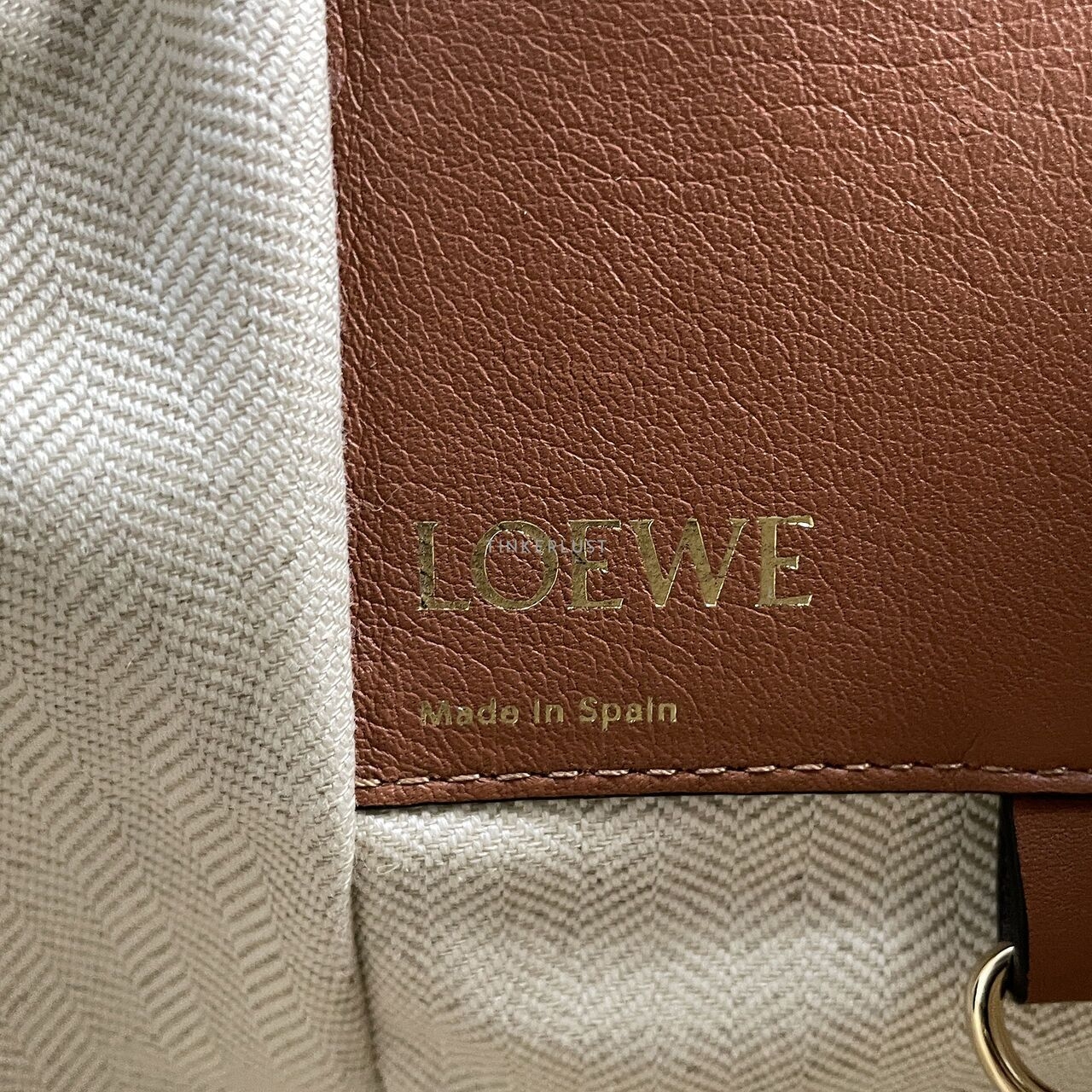 Loewe Hammock Anagram Small Ecru Tan Canvas Shoulder Bag