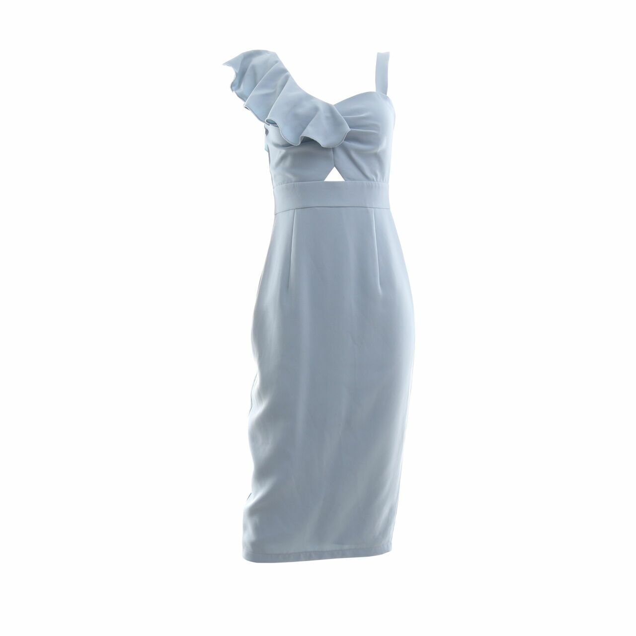 Love, Bonito Blue Ruffle Midi Dress