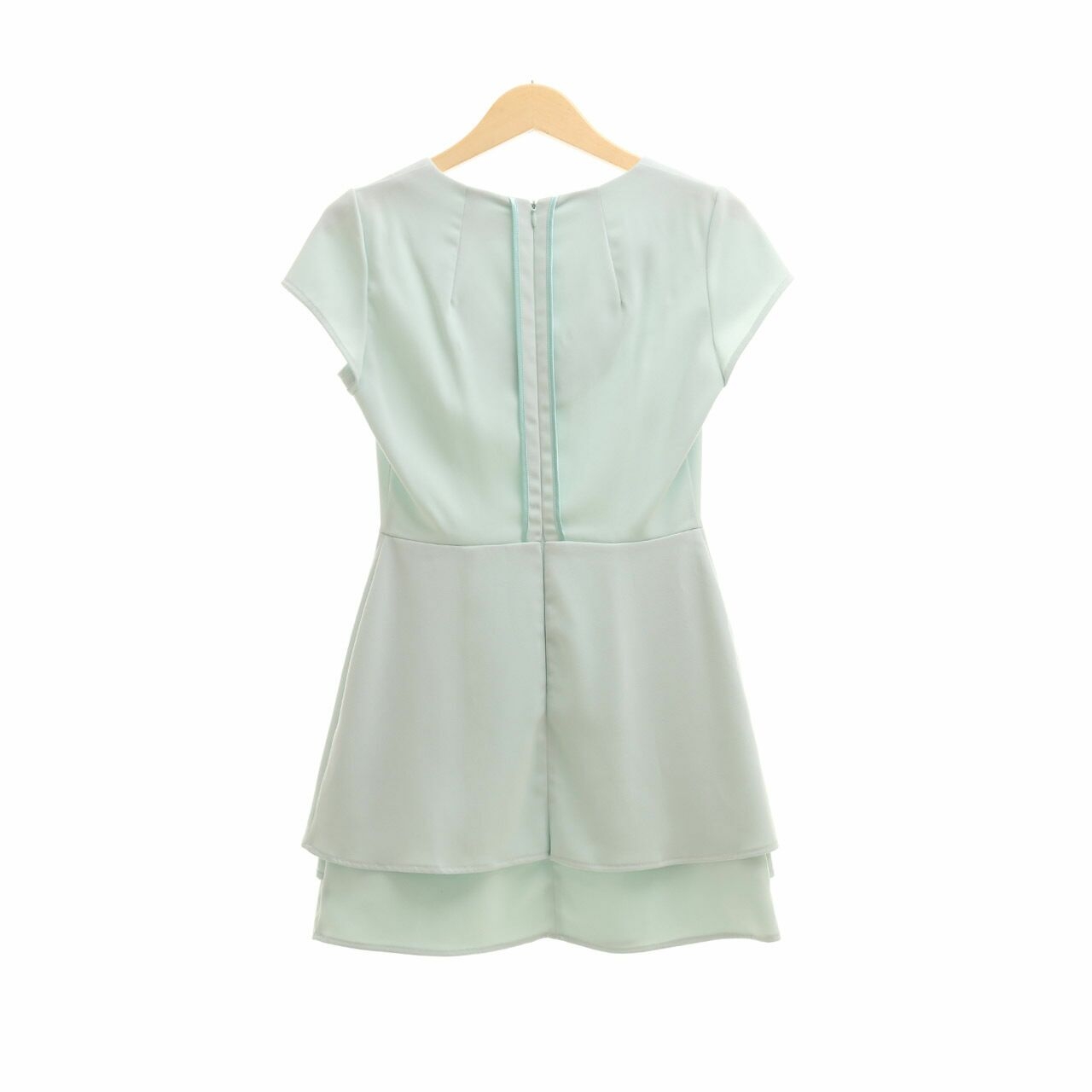 Topshop Mint V-Neck Mini Dress