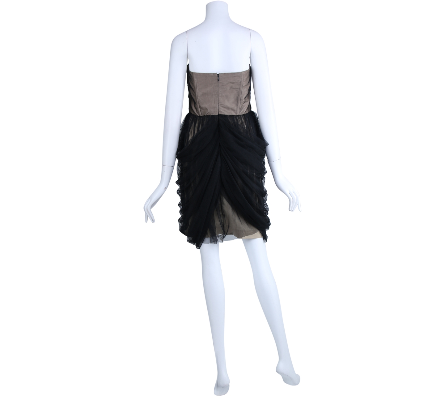 Ciel Black Tulle Tube Mini Dress