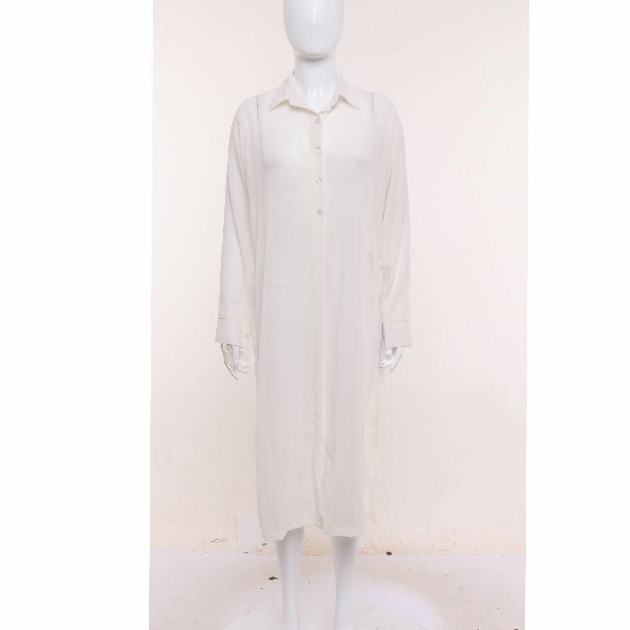 Private Collection White Tunik Slit Shirt	