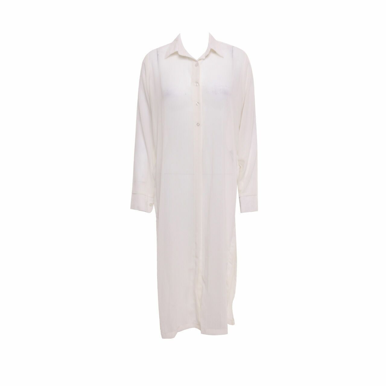 Private Collection White Tunik Slit Shirt	