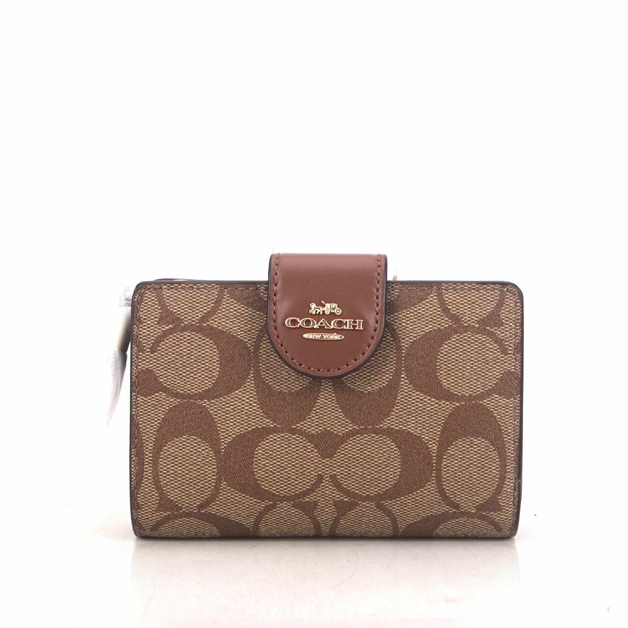 Coach C0082 Signature Medium Corner Zip Wallet