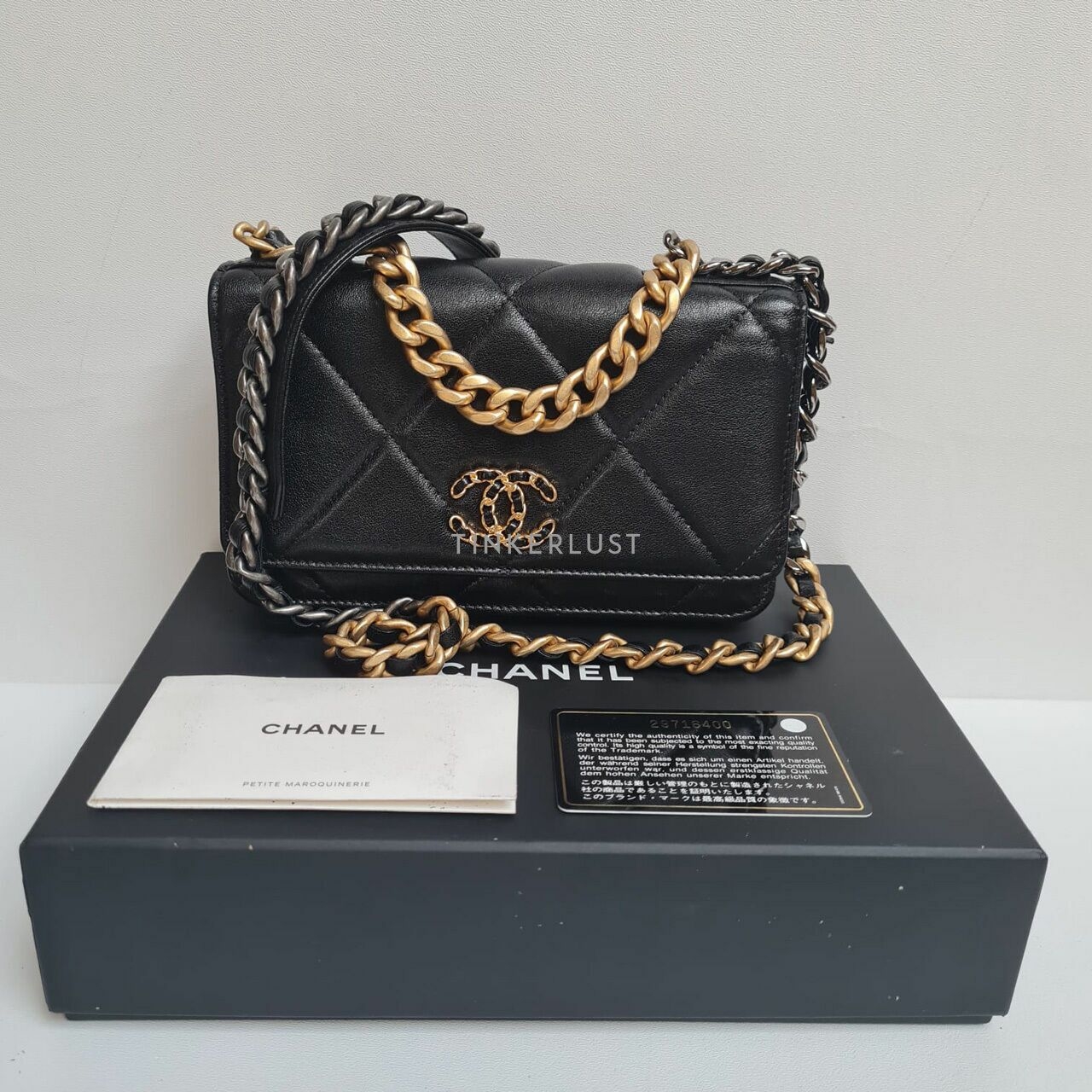 Chanel Wallet On Chain C19 Black Sling Bag