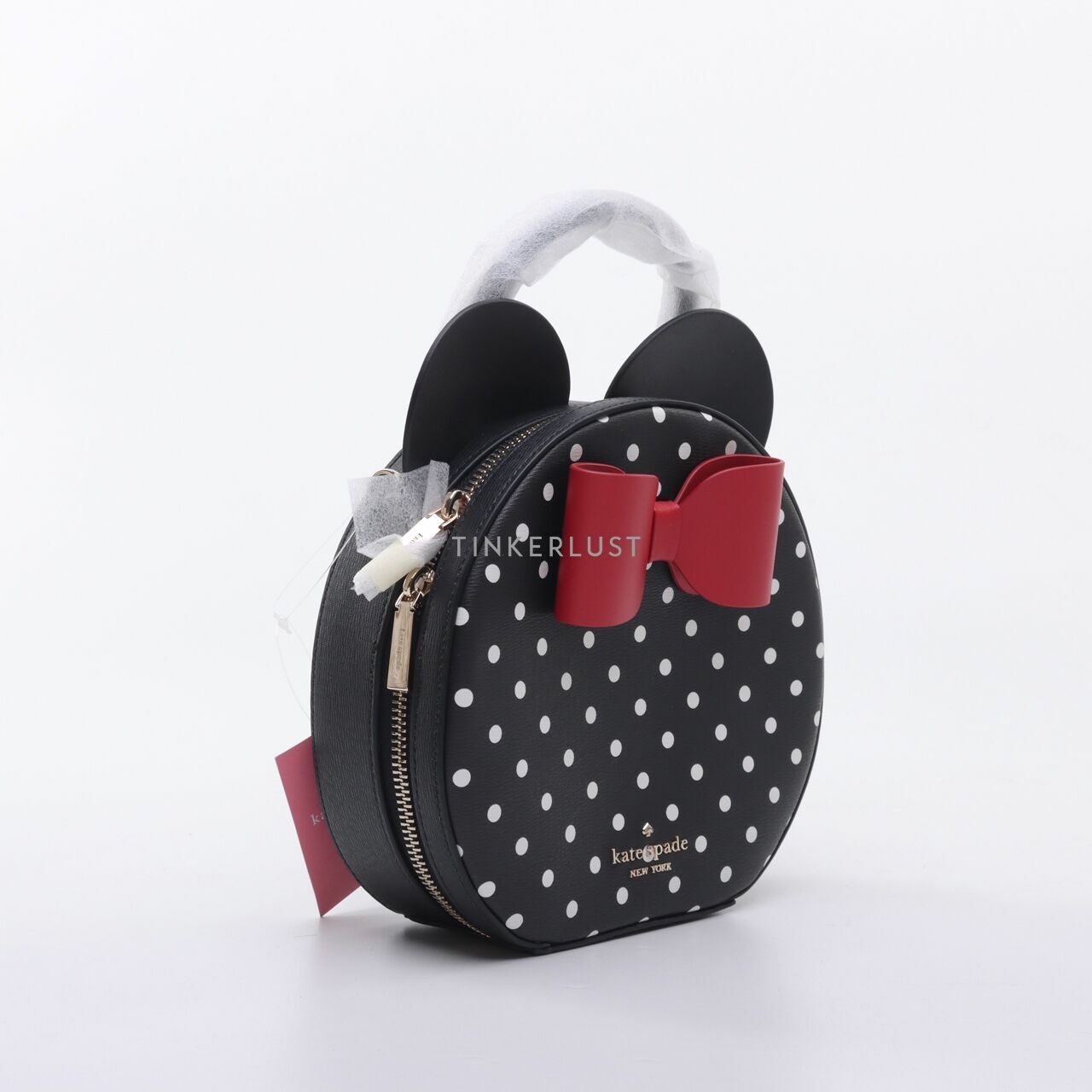 Kate Spade X Disney Minnie Mouse K4641 Black Round Crossbody Bag	