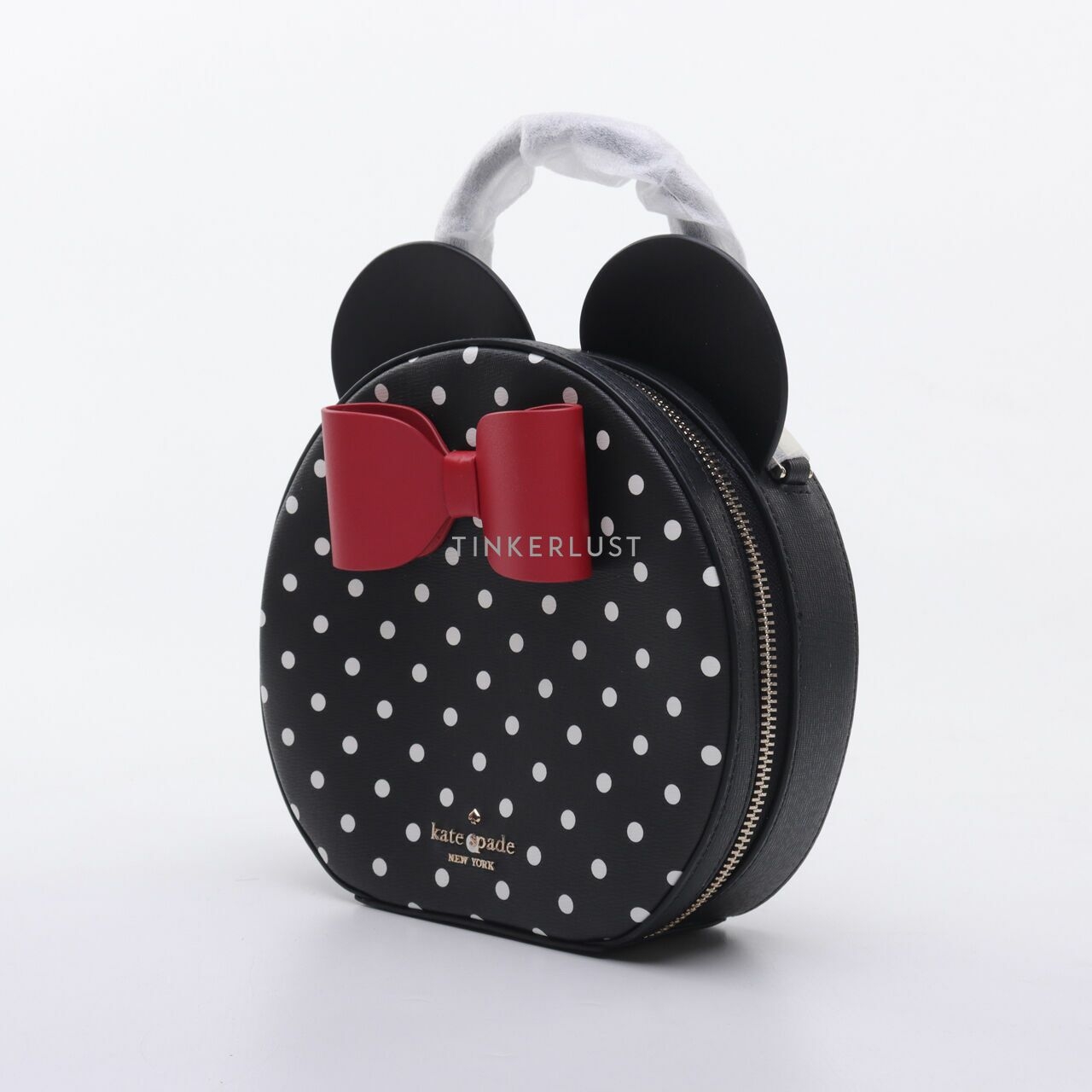 Kate Spade X Disney Minnie Mouse K4641 Black Round Crossbody Bag	