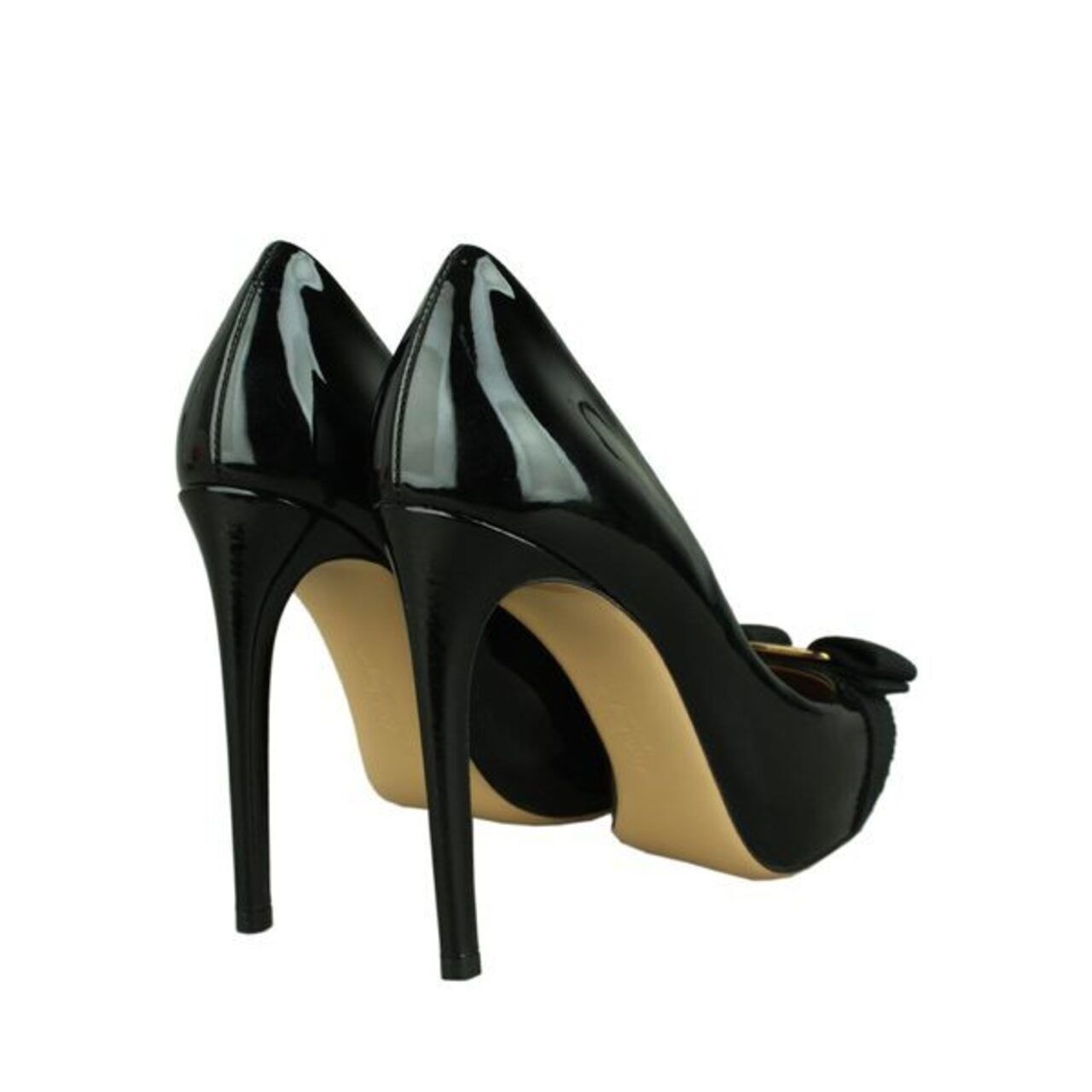 Salvatore Ferragamo Rilly Patent Leather Bow Pumps