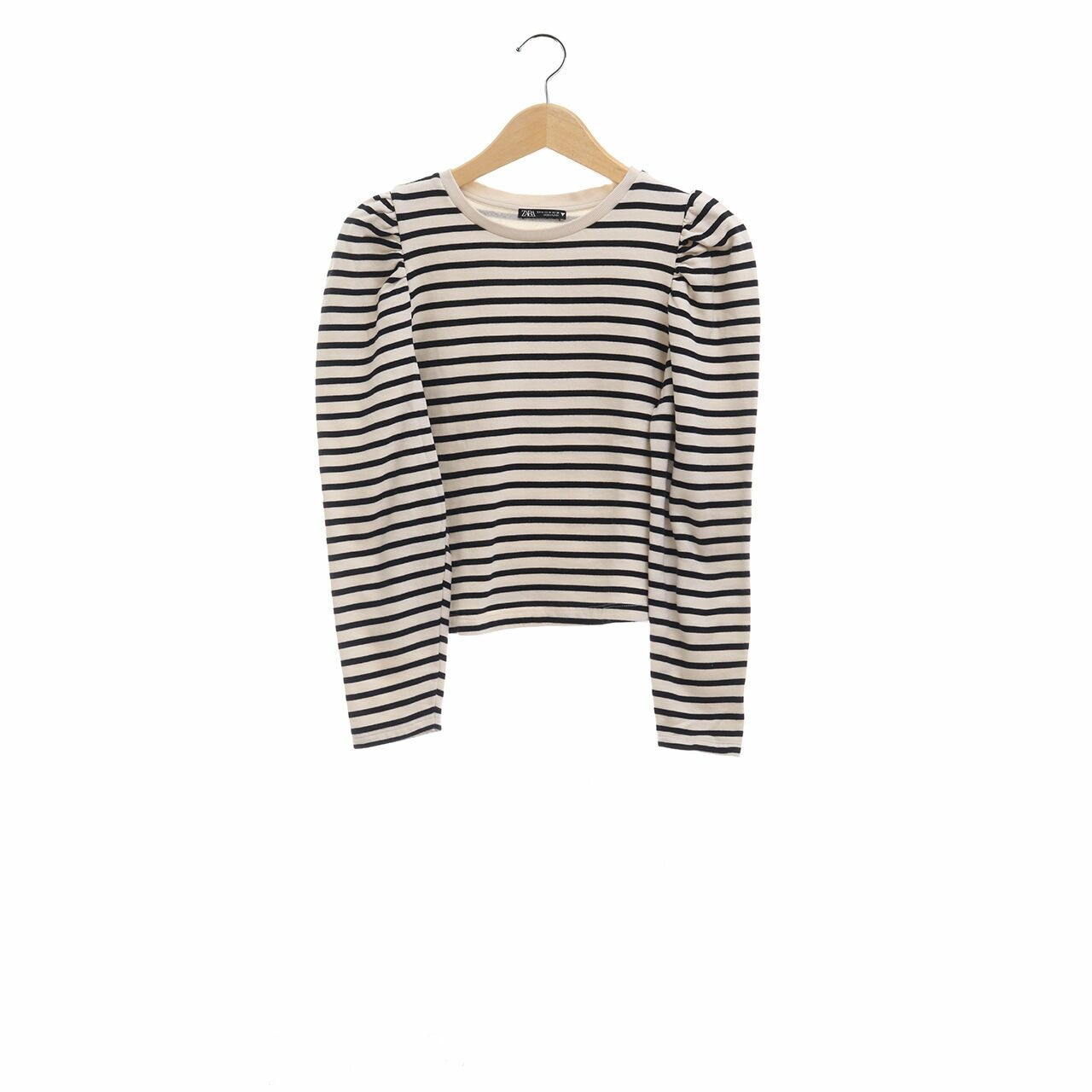 Zara White Stripes Blouse