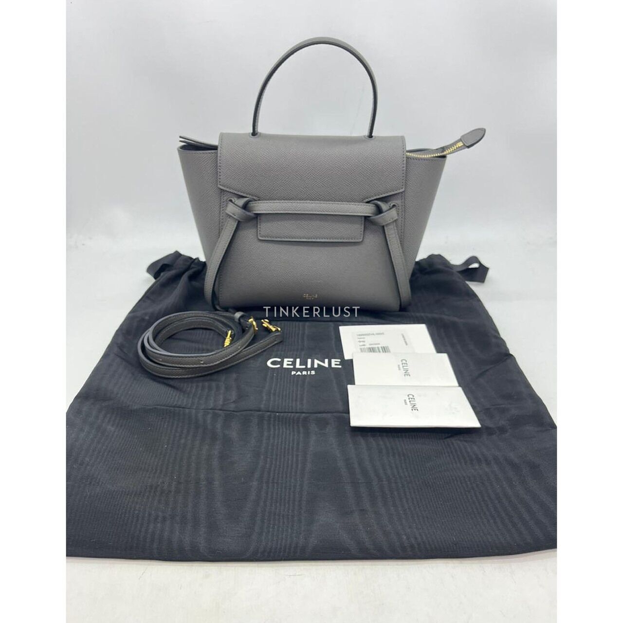 Celine Nano Belt Grey GHW 2021 Satchel