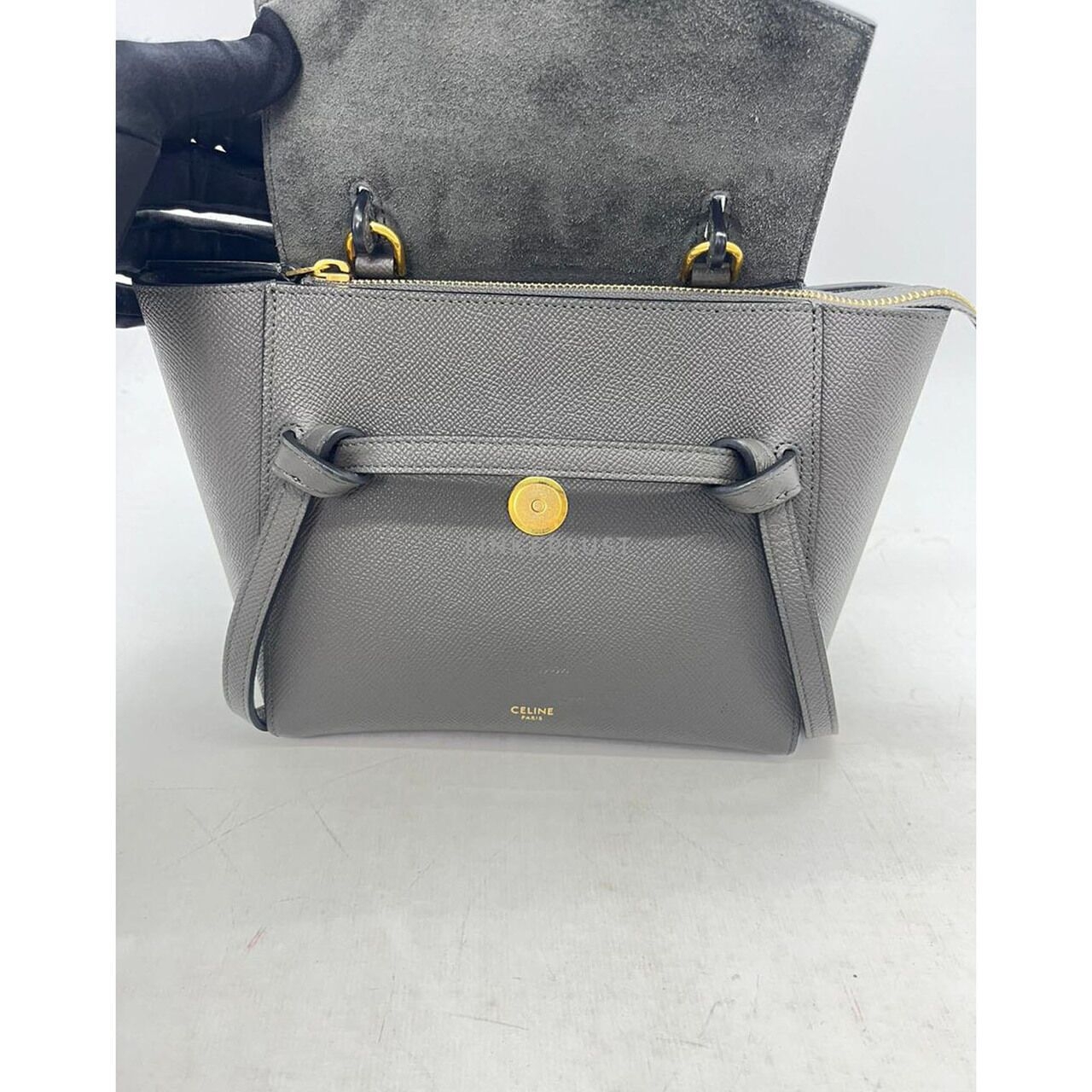 Celine Nano Belt Grey GHW 2021 Satchel