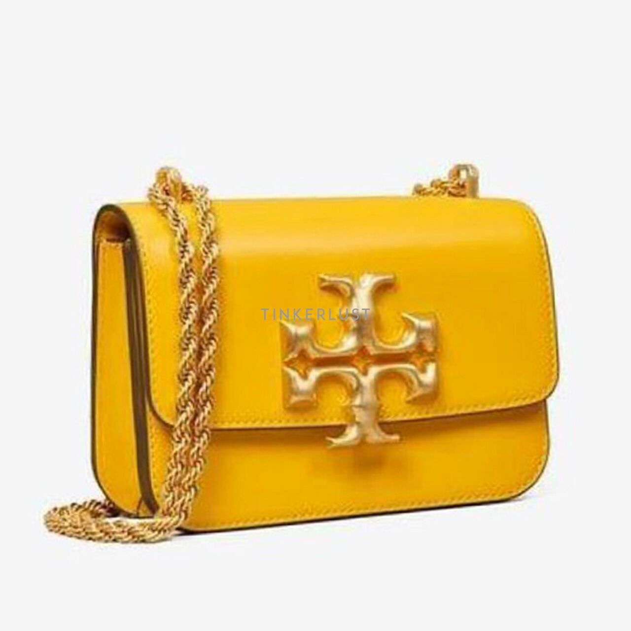 Tory Burch Eleanor Small Crossbody bag in Golden Crest with Gold Buckle   