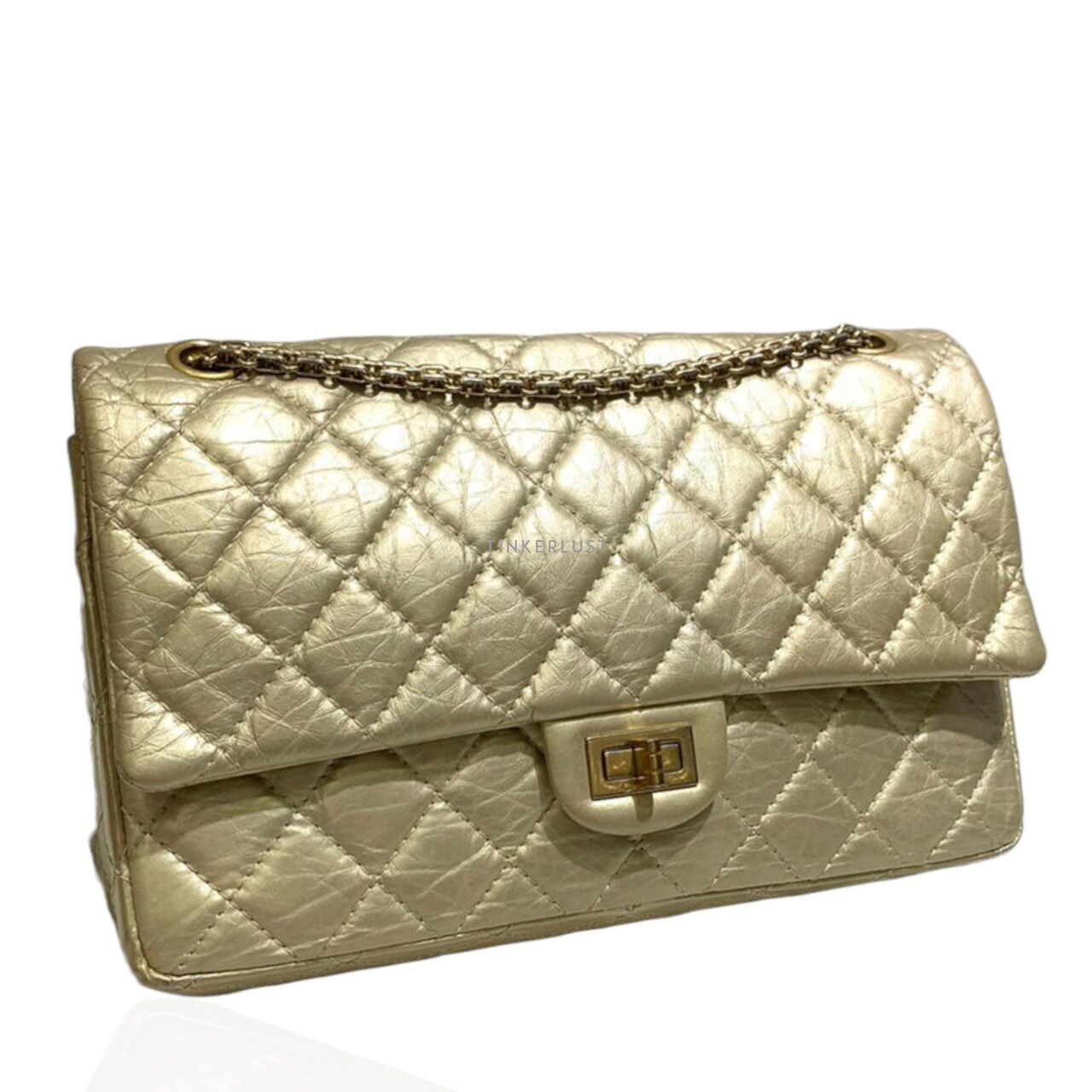 Chanel Reissue 226 Medium Gold Calfskin GHW #15 Shoulder Bag