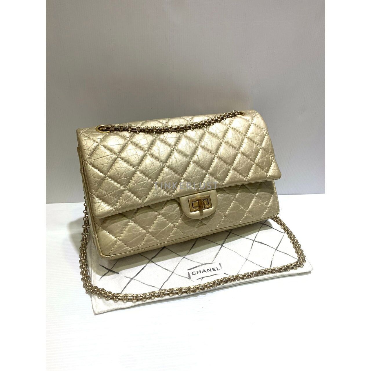 Chanel Reissue 226 Medium Gold Calfskin GHW #15 Shoulder Bag