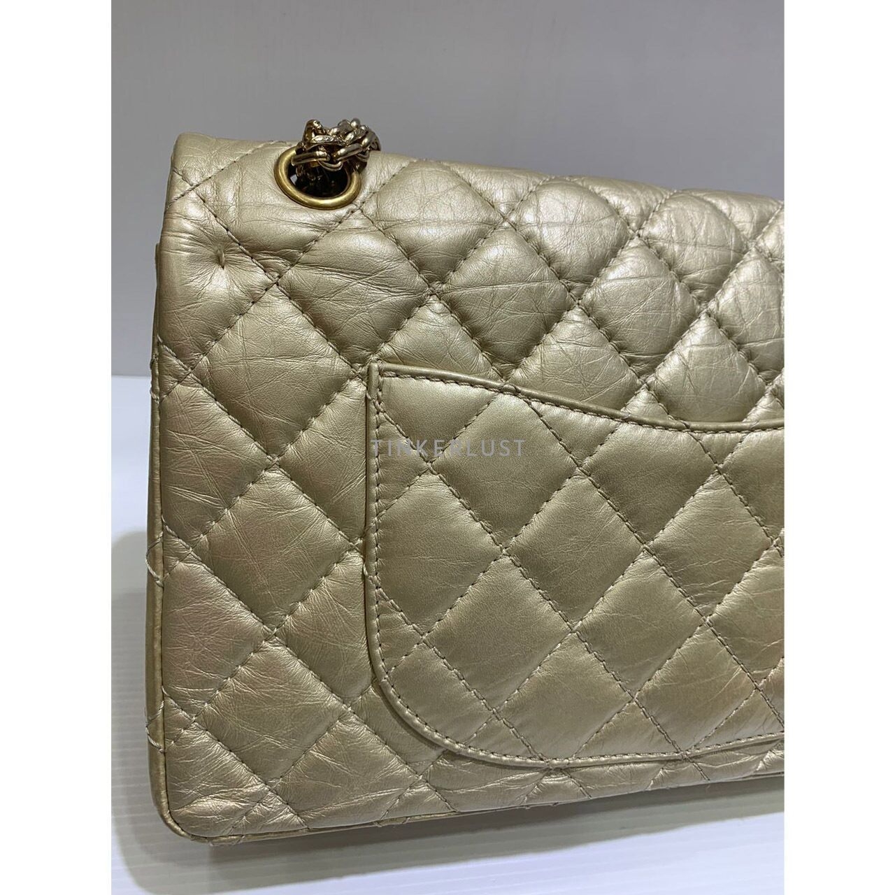 Chanel Reissue 226 Medium Gold Calfskin GHW #15 Shoulder Bag