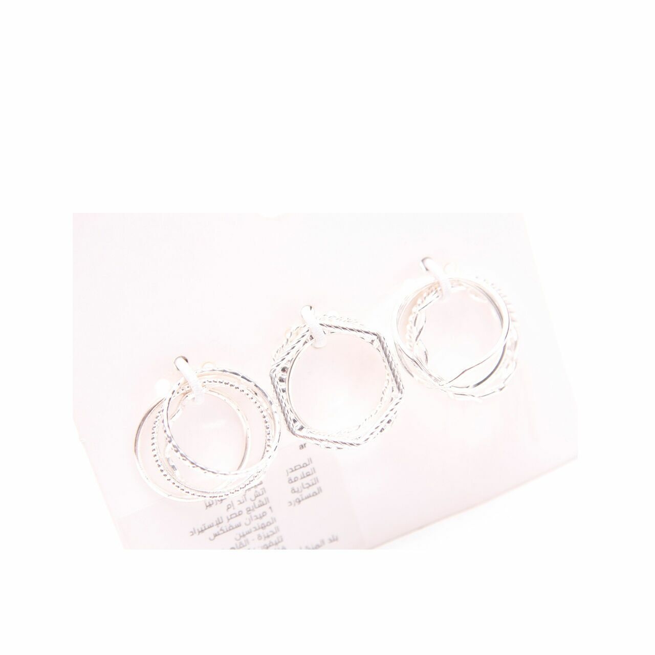 H&M Silver Rings Set Jewelery