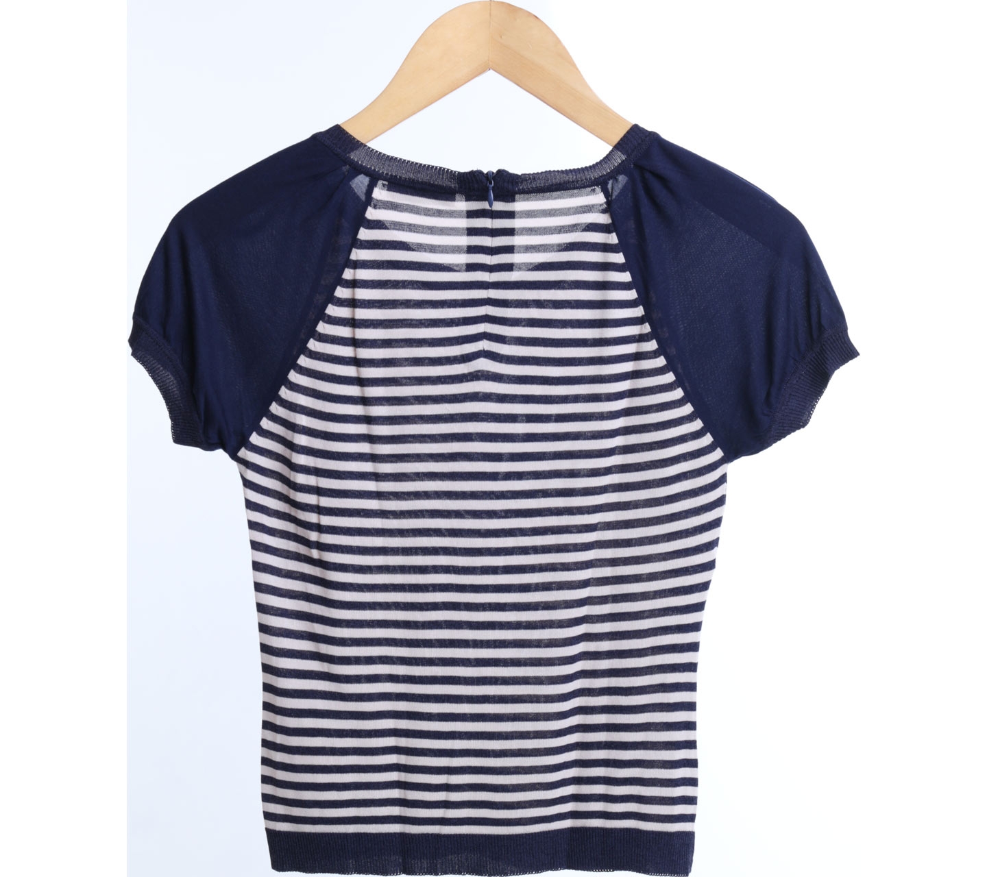 Max & Co Navy And Cream Striped Blouse