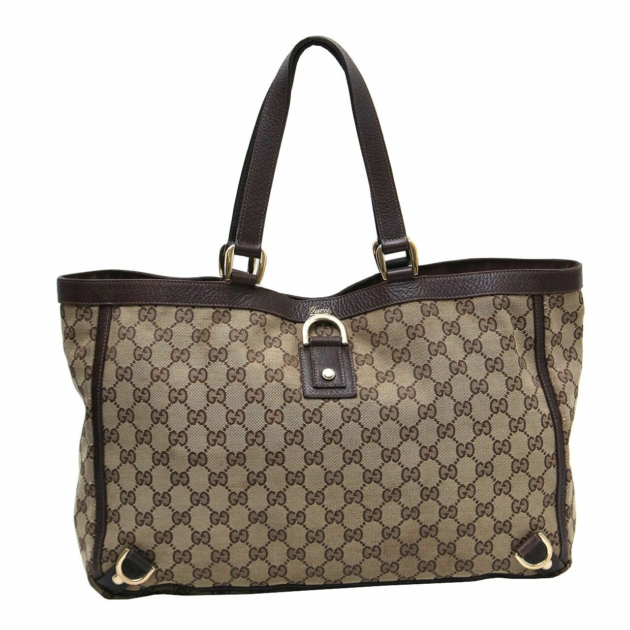 Gucci Abbey Line GG Canvas Brown Tote Bag