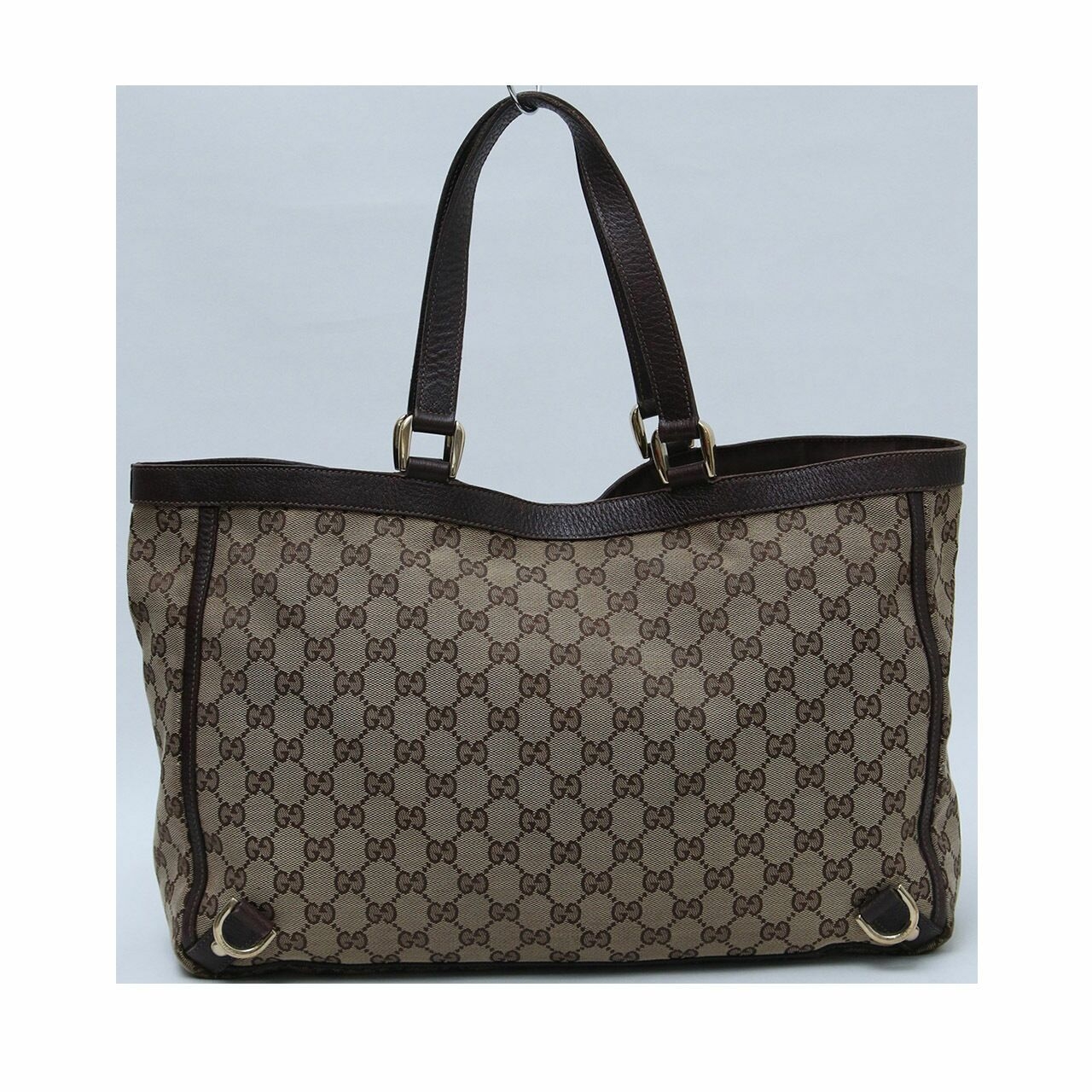 Gucci Abbey Line GG Canvas Brown Tote Bag