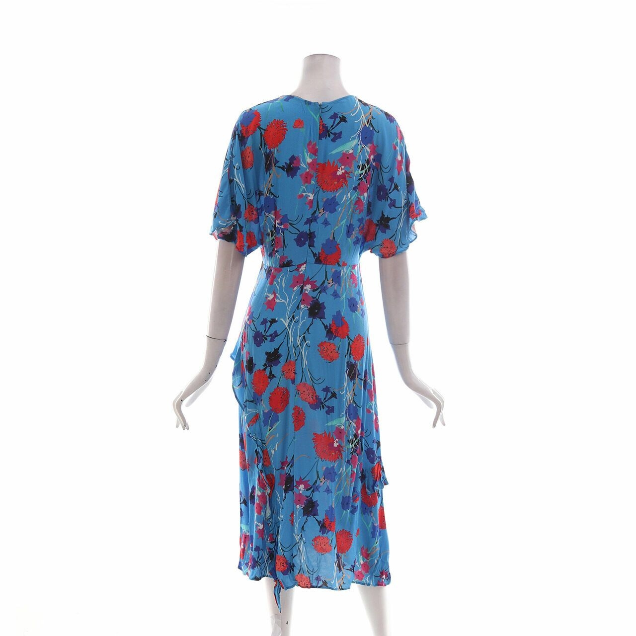 Zara Blue Floral Midi Dress