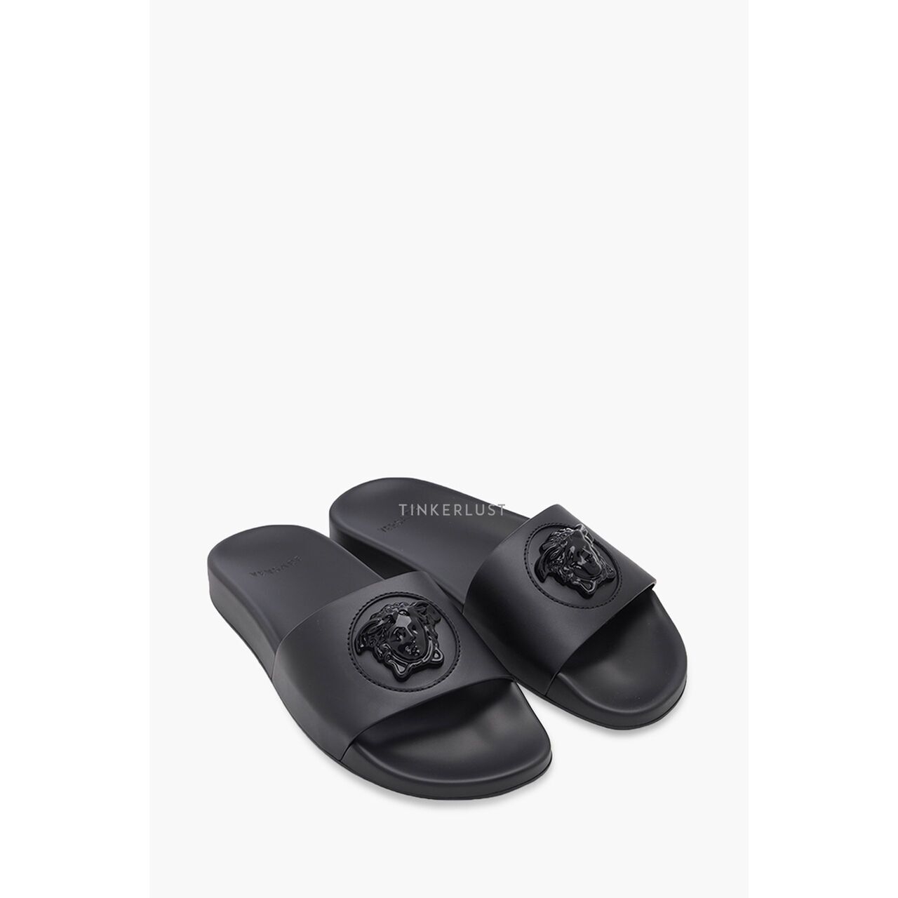 Versace Women La Medusa Slide Sandals in Black