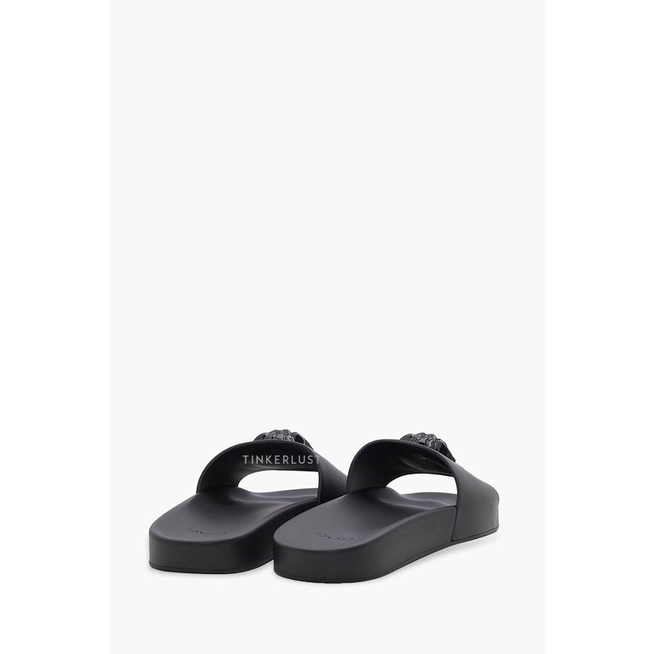 Versace Women La Medusa Slide Sandals in Black