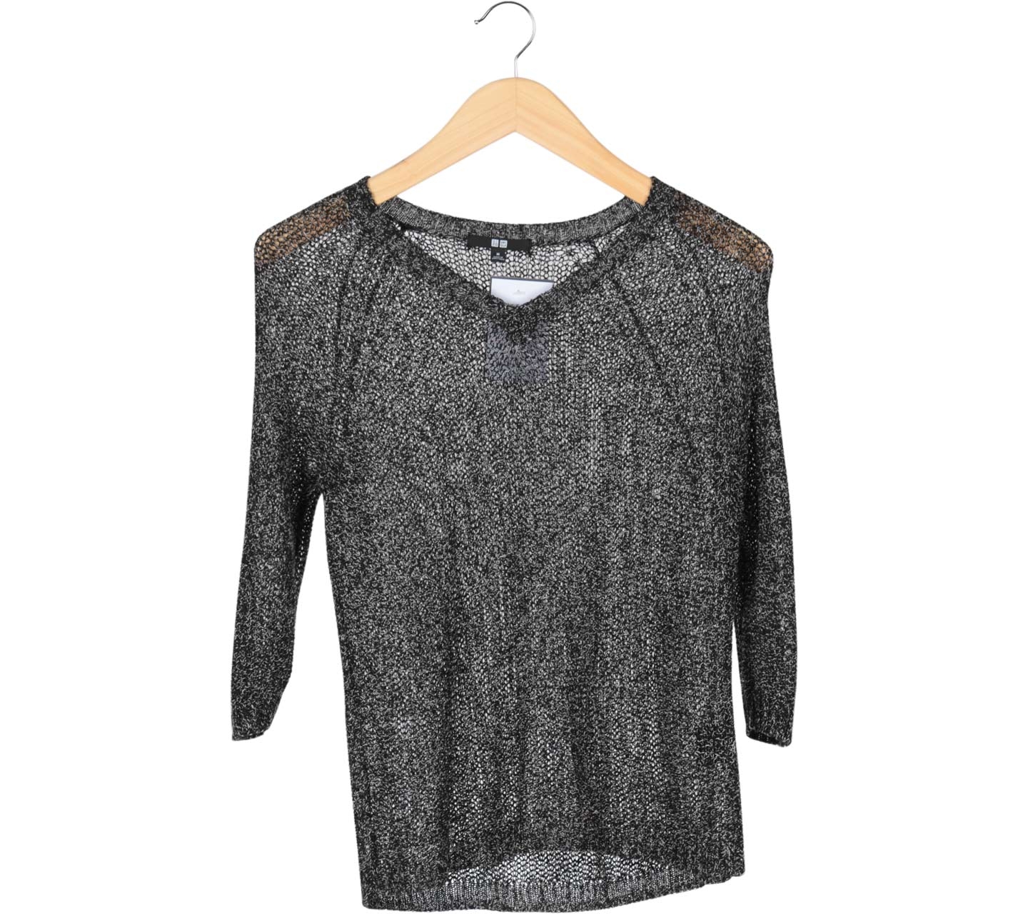 UNIQLO Black Transparent Knitted Sweater