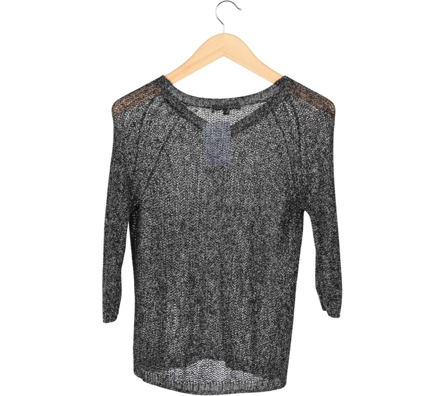 UNIQLO Black Transparent Knitted Sweater