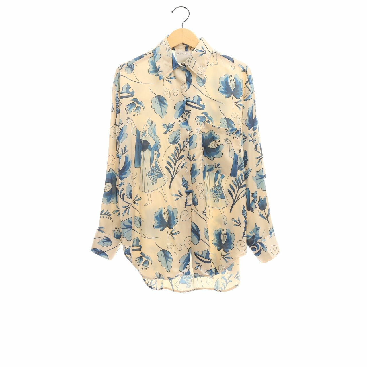 Shop At Velvet x Disney Cream Pattern Shirt